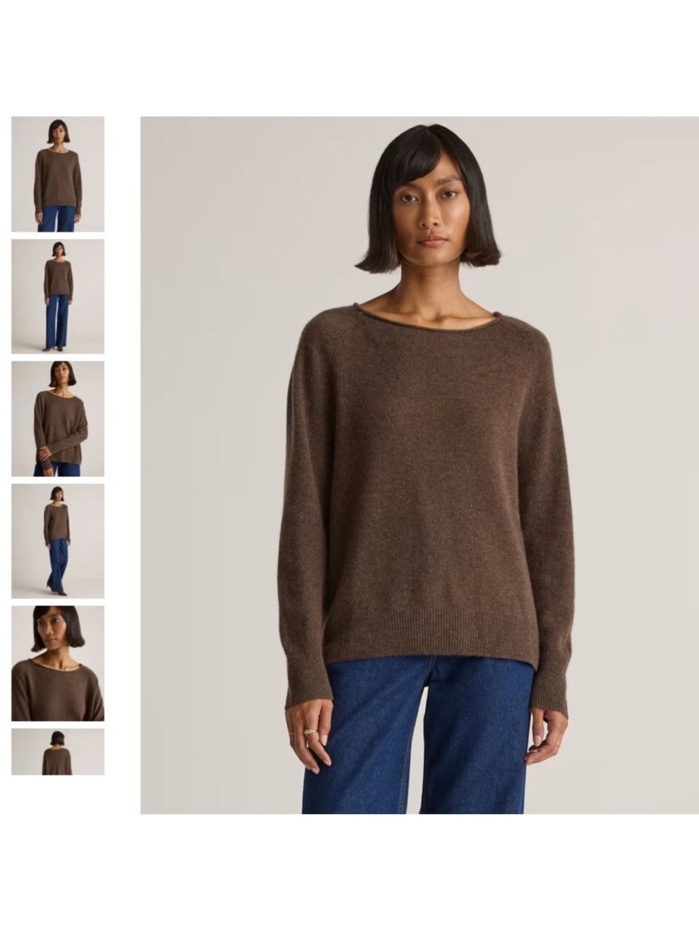 Women's Brown boatneck Sweater size small - Picture 2 of 10